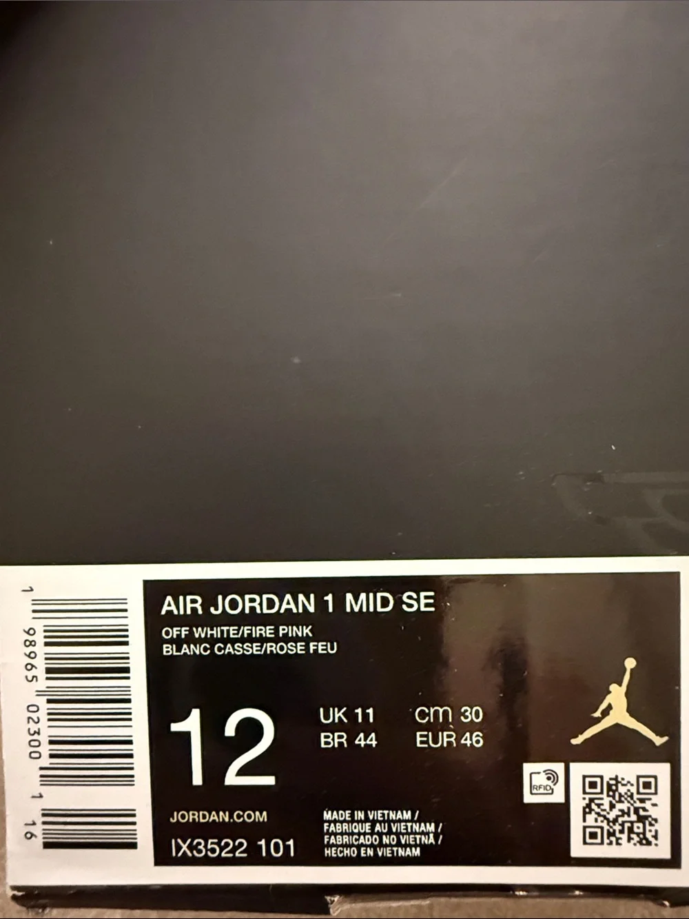 Air Jordan 1 Mid SE - Off White/Fire Pink